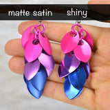 Bisexual Pride - Long Feathered Earrings