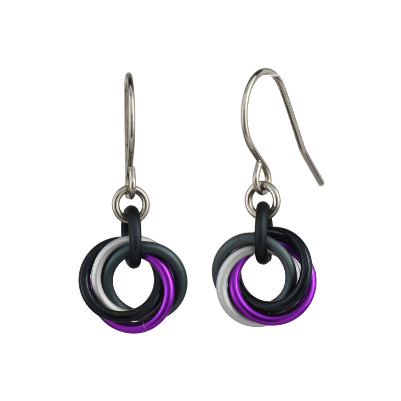 Asexual Pride - Mini Knot Earring