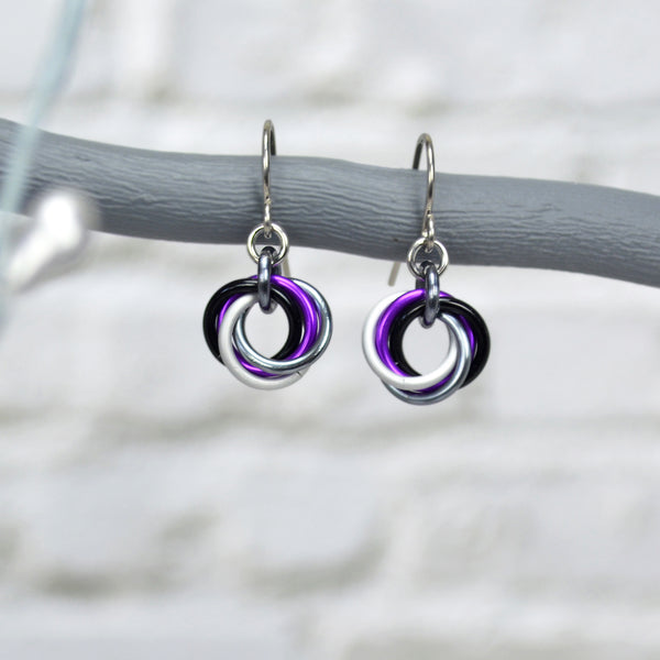 Asexual Pride - Mini Knot Earring