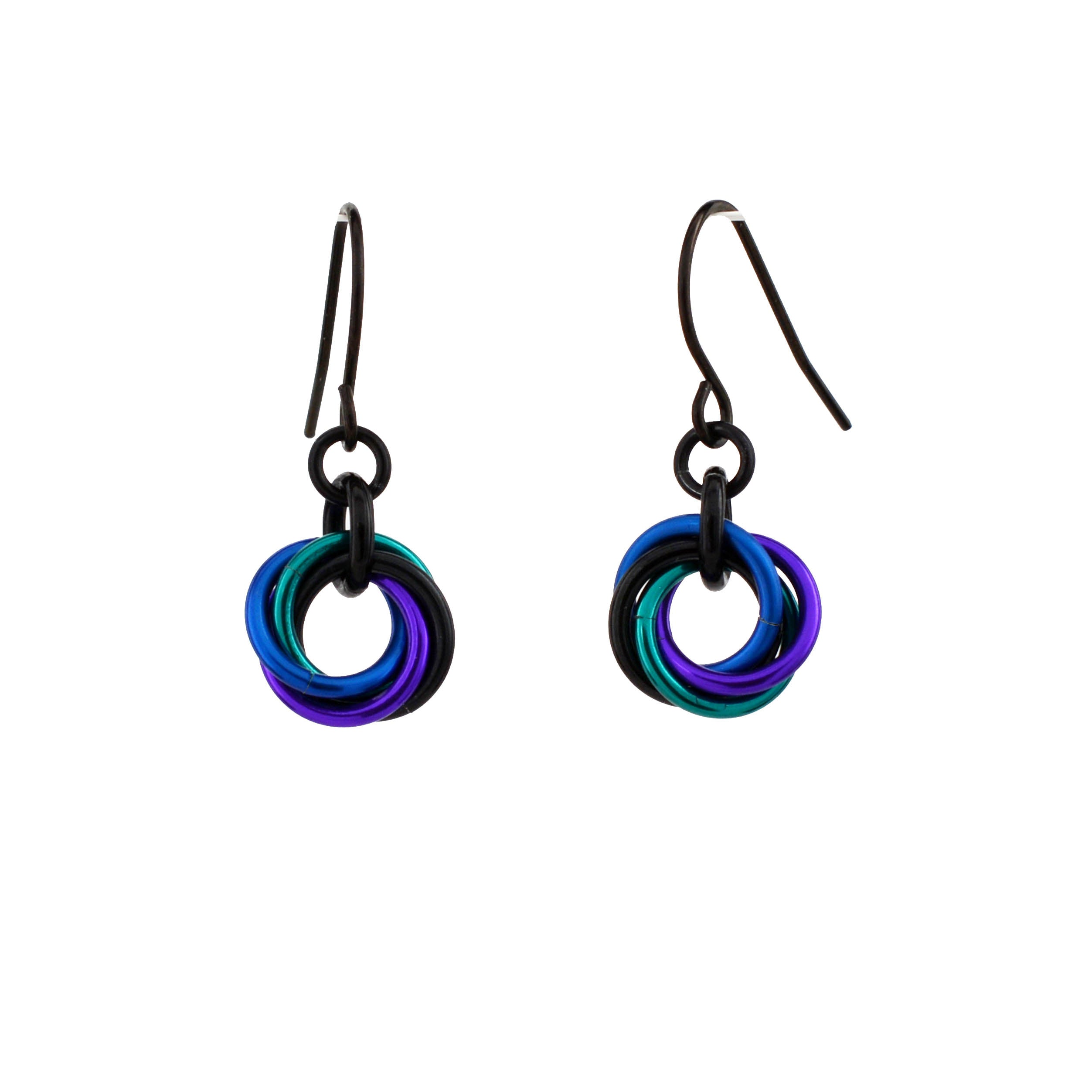 Mini Knot Earrings - Dark Mermaid