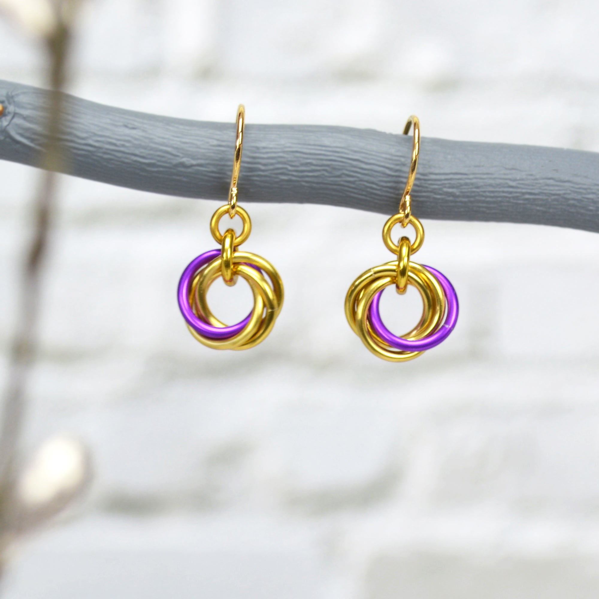 Intersex Pride - Mini Knot Earring