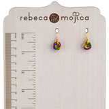 Mini Knot Earrings - Mardi Gras