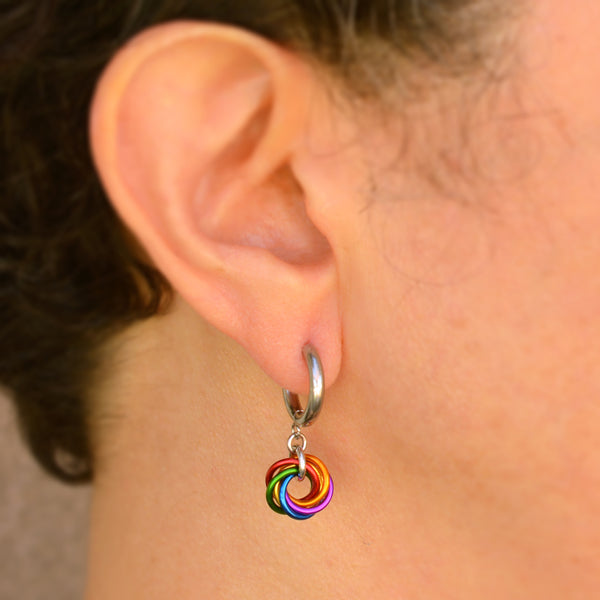 Rainbow Pride - Mini Knot Earring