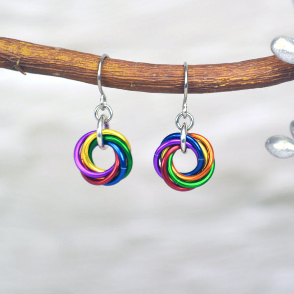 Rainbow Pride - Mini Knot Earring