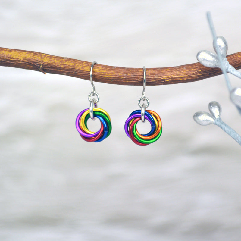 Rainbow Pride - Mini Knot Earring