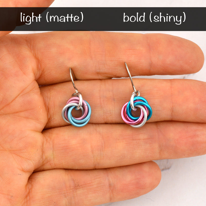 Transgender Pride - Mini Knot Earring