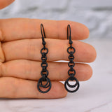 Crescent Chain Dangle Earrings