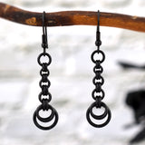 Crescent Chain Dangle Earrings