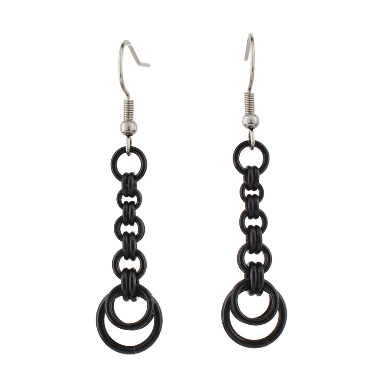 Crescent Chain Dangle Earrings
