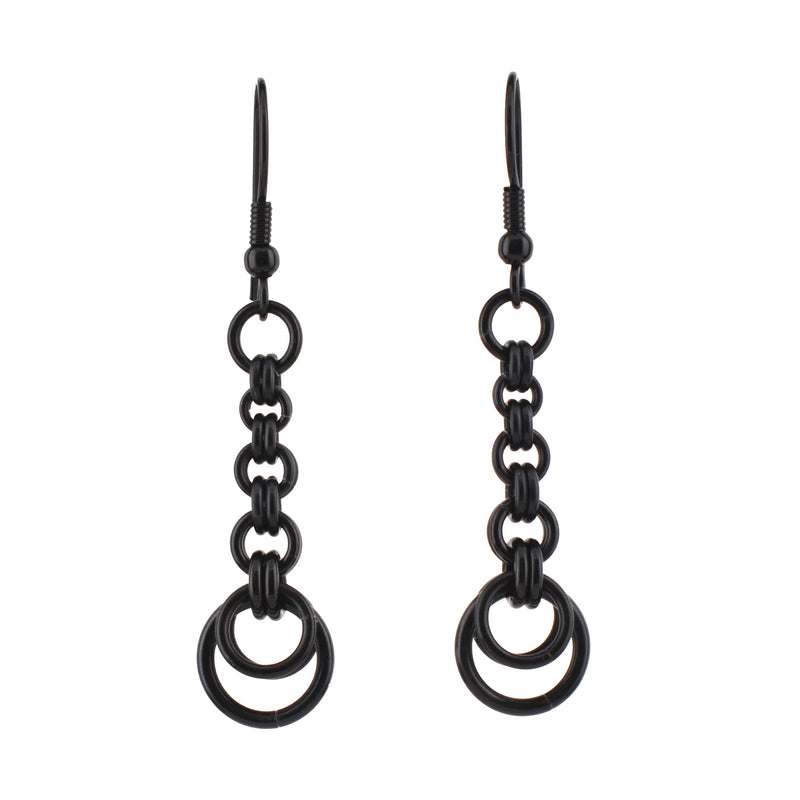 Crescent Chain Dangle Earrings