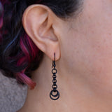 Crescent Chain Dangle Earrings