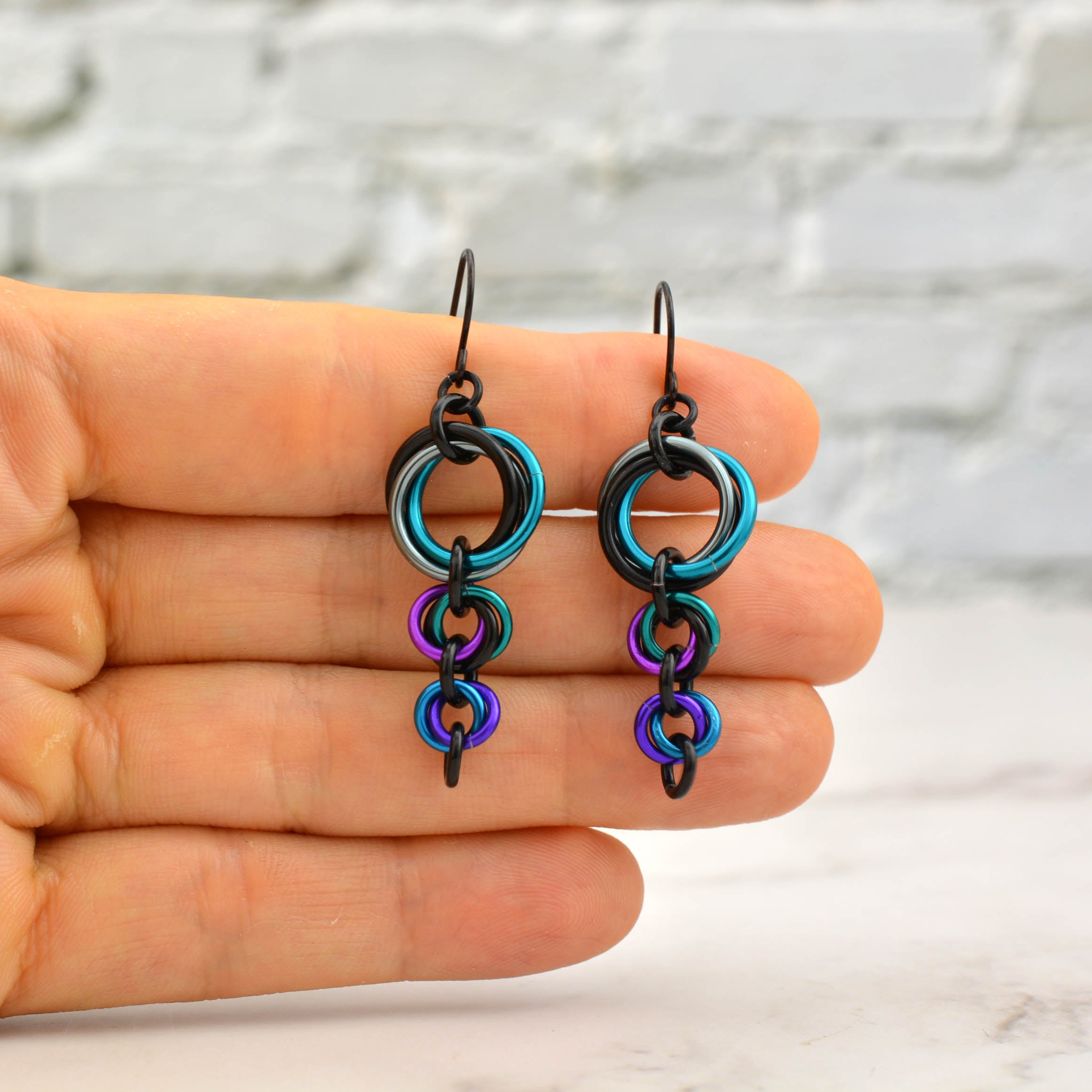 Comet Earrings - Dark Mermaid