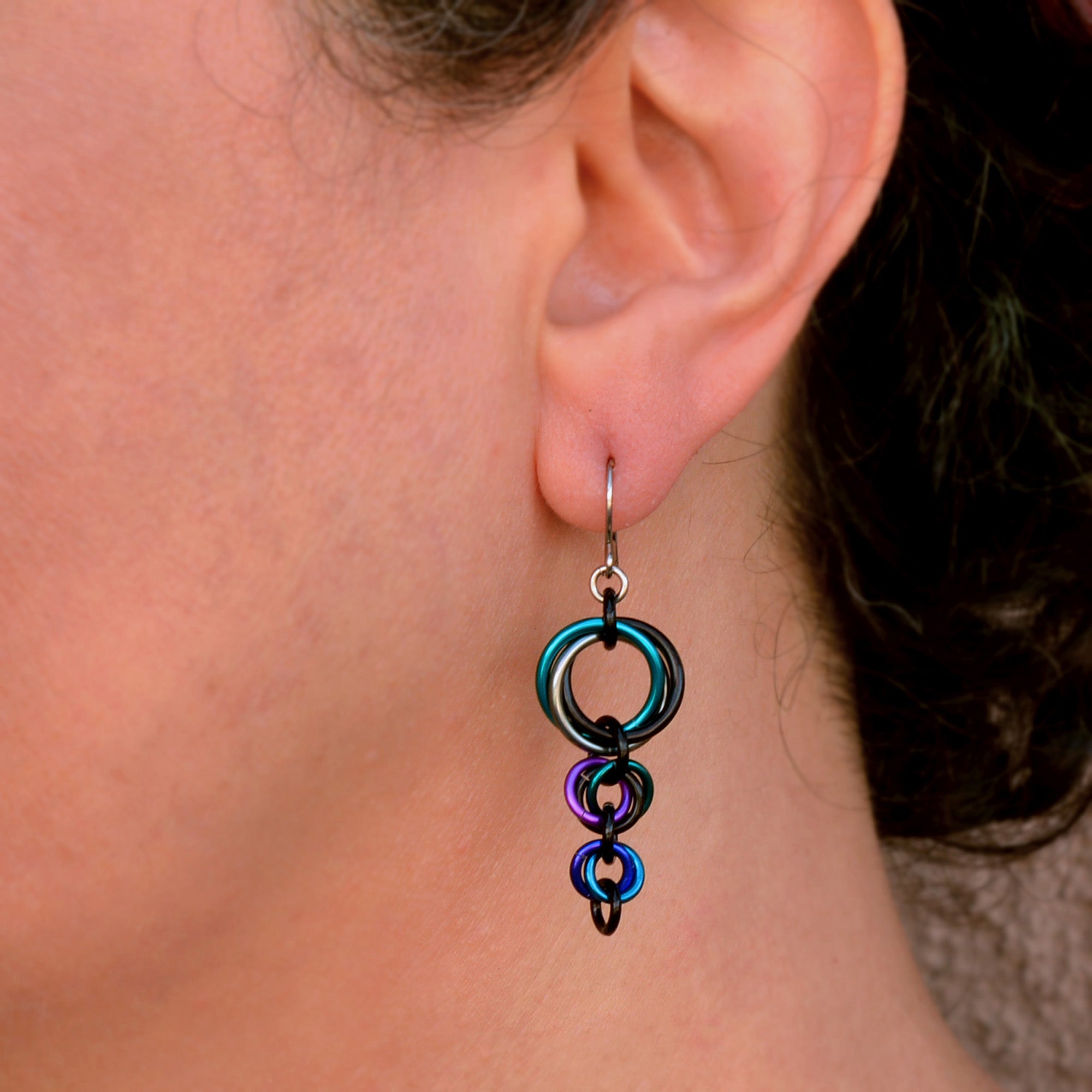 Comet Earrings - Dark Mermaid