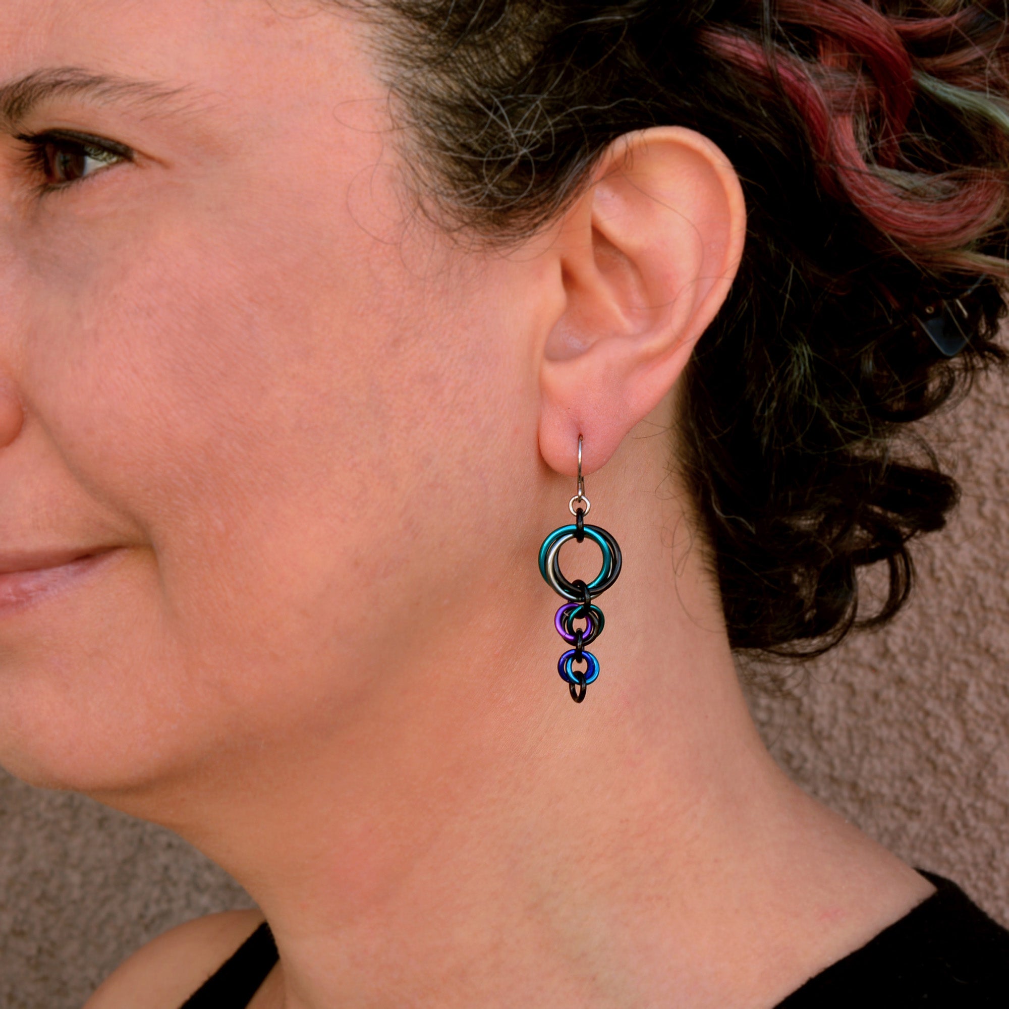 Comet Earrings - Dark Mermaid