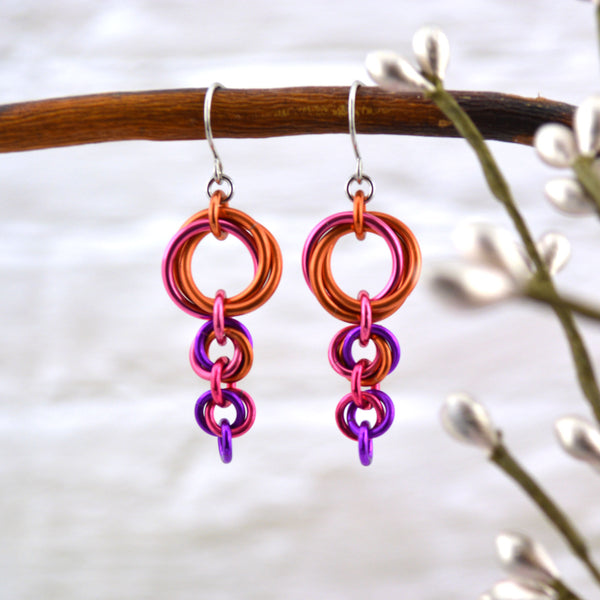 Comet Earrings - Pink Sunrise