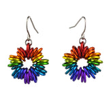 Coiled Earrings - Rainbow Ombre