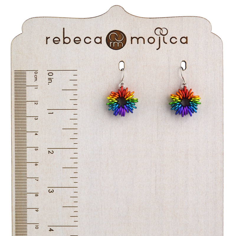 Coiled Earrings - Rainbow Ombre