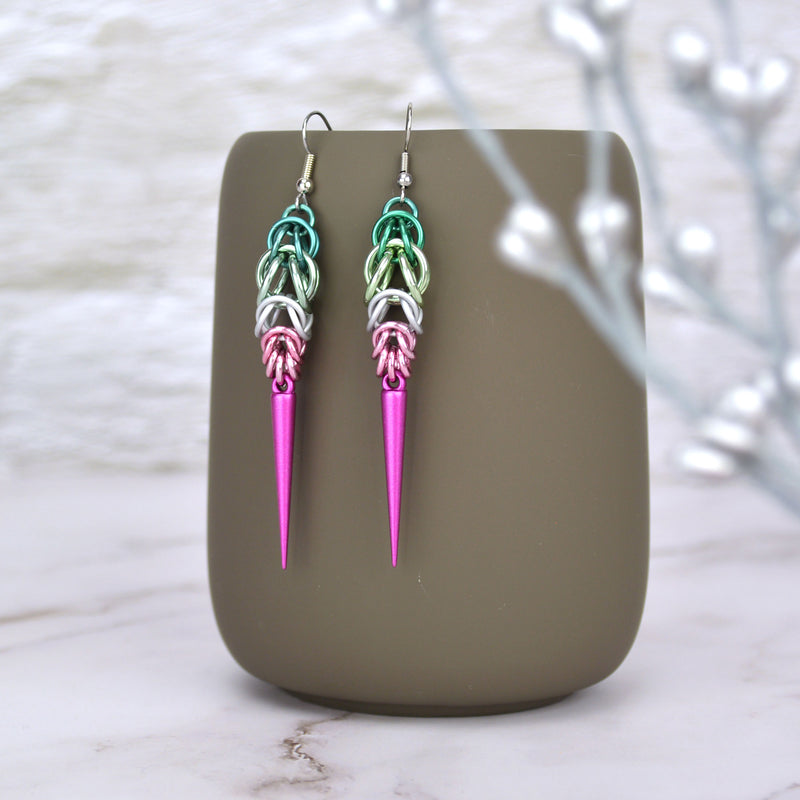 Abrosexual Pride - Spike Earrings