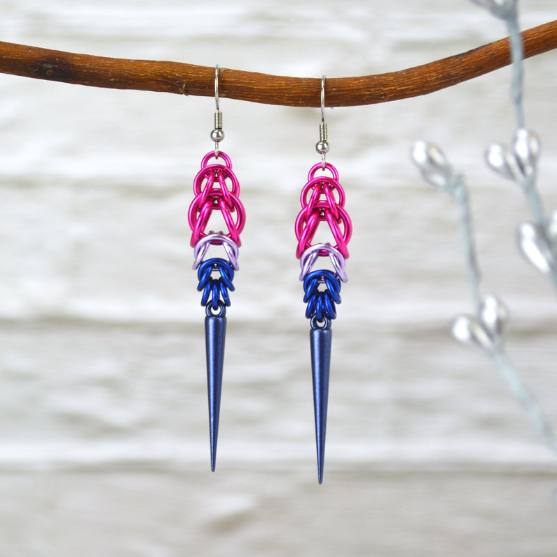 Bisexual Pride - Spike Earrings