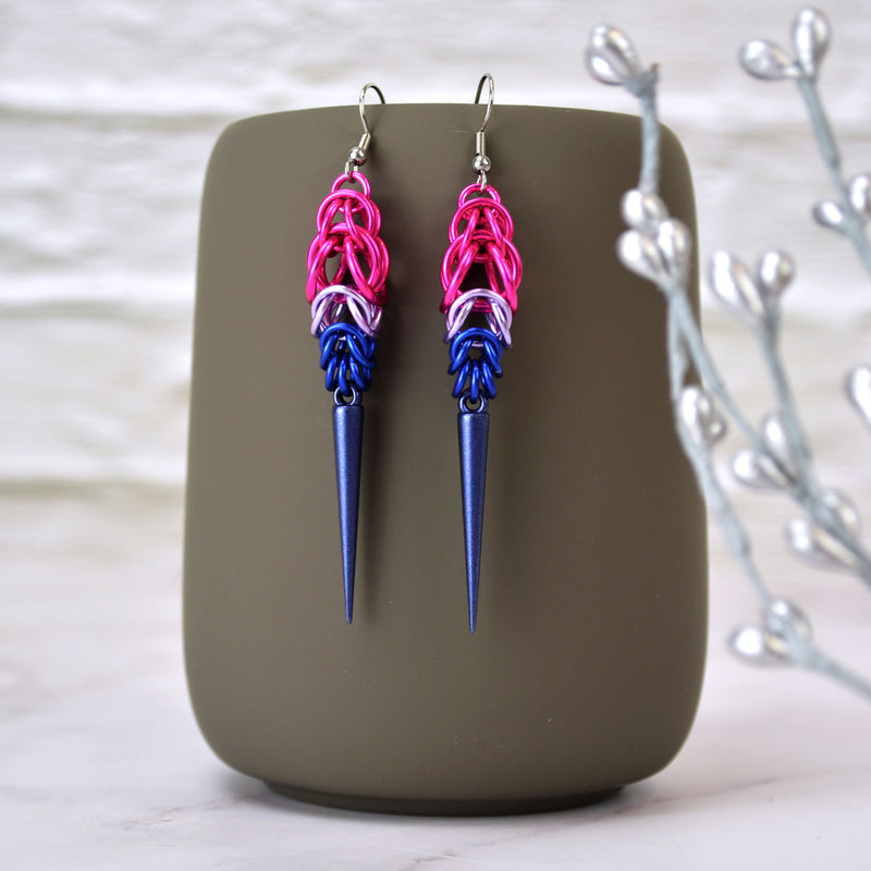 Bisexual Pride - Spike Earrings