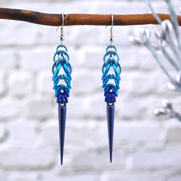 Spike Earrings - Chicago Blues