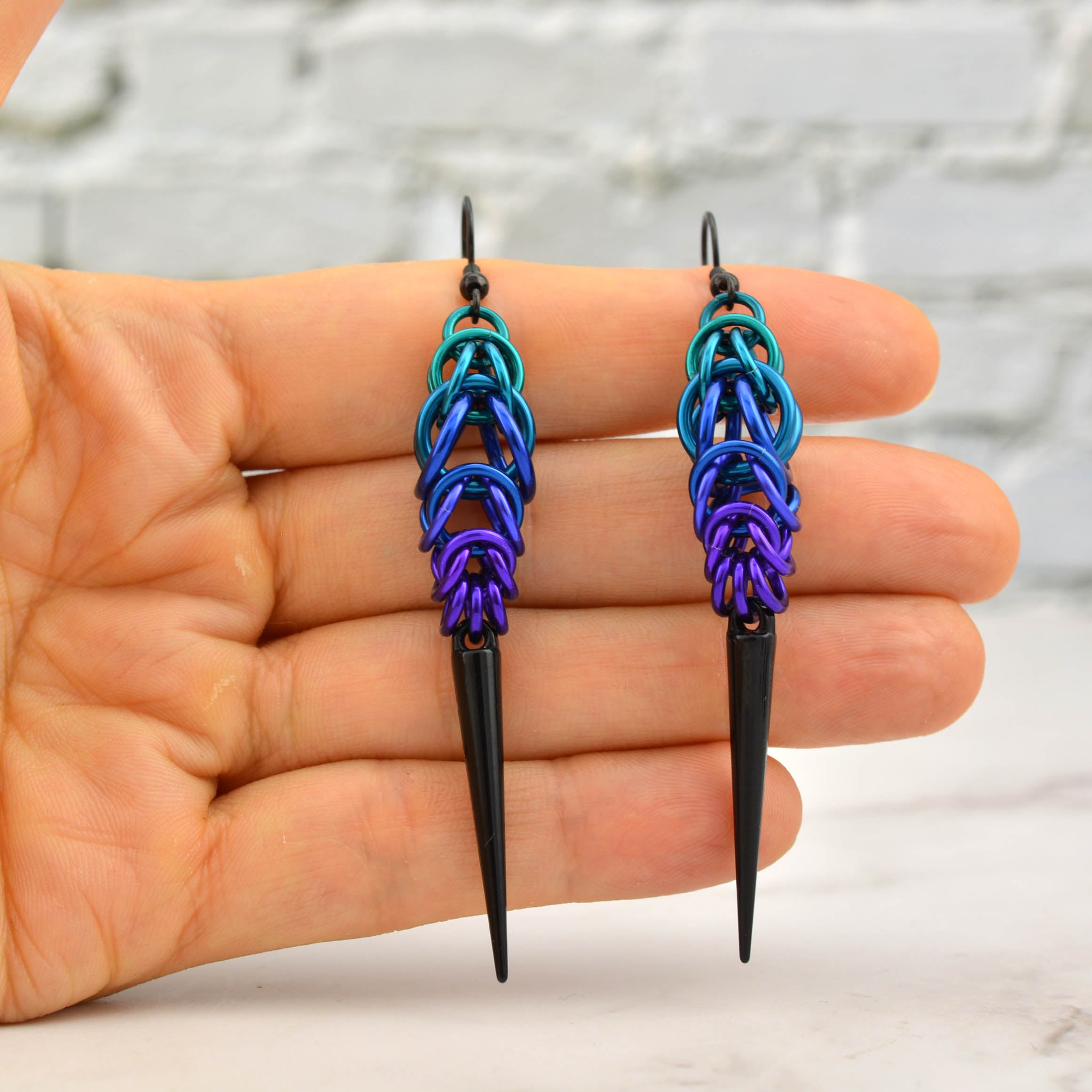 Spike Earrings - Dark Mermaid