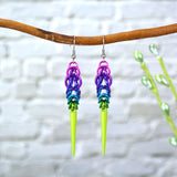 Spike Earrings - Electric Rainbow