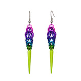 Spike Earrings - Electric Rainbow