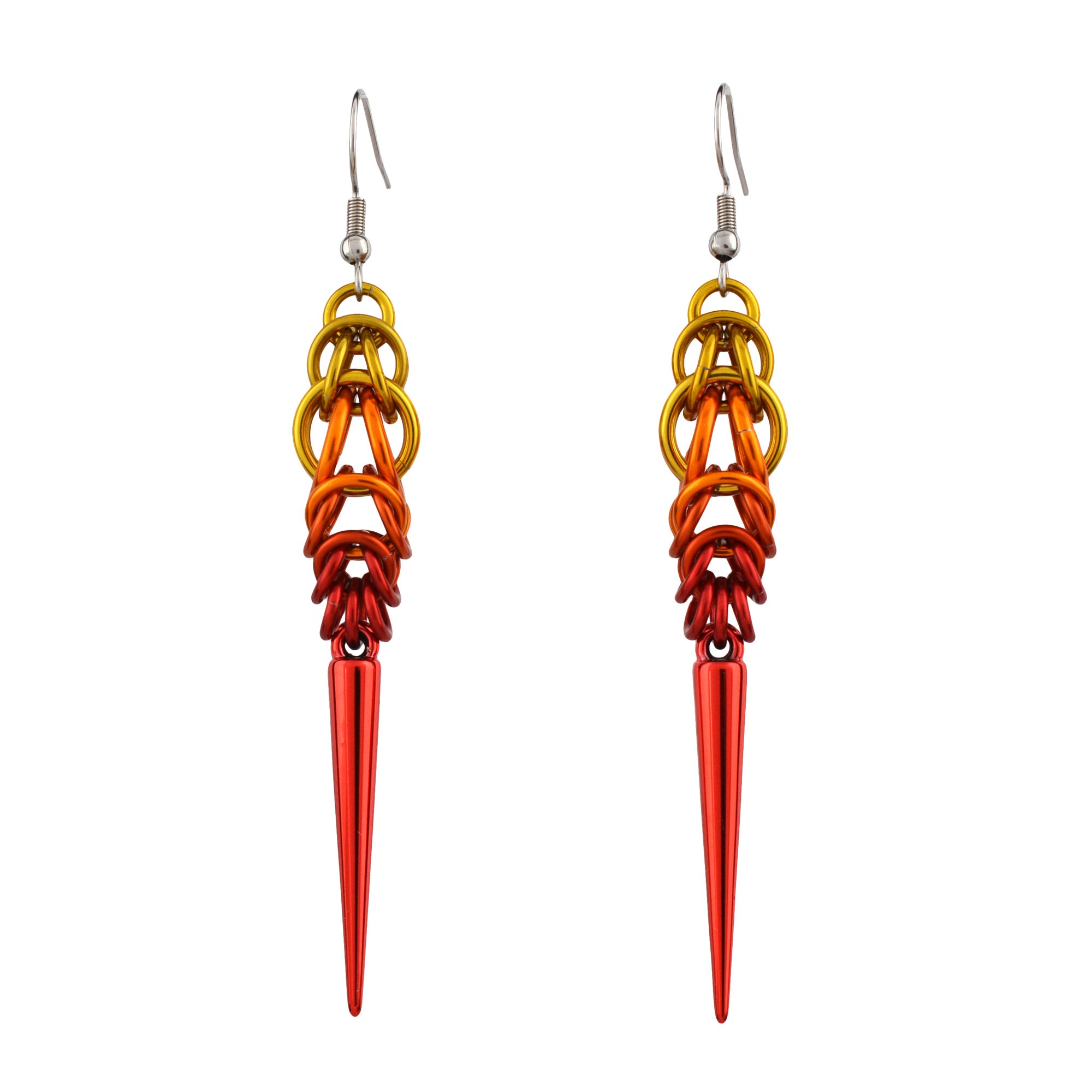 Spike Earrings - Flame