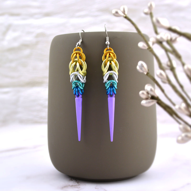 Genderfaun Pride - Spike Earrings