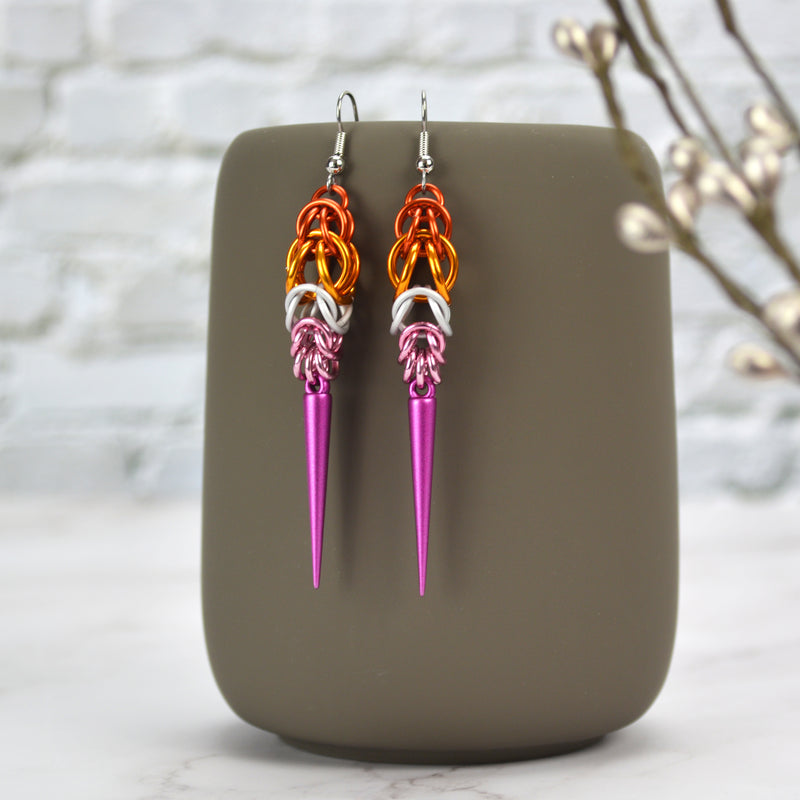 Pride Spike Earrings - Choose Your Flag