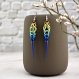 Spike Earrings - Rustic Blue