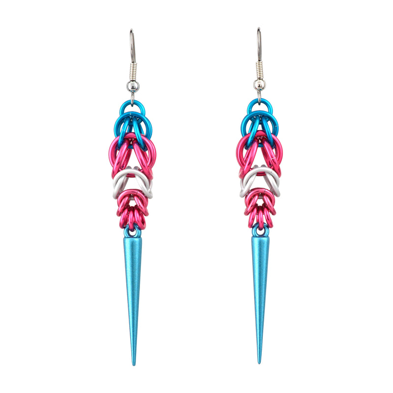 Transgender Pride - Spike Earrings