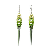 Spike Earrings - Olive Ombre