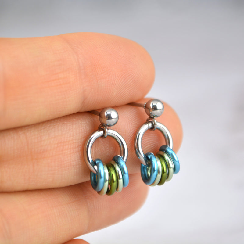 LGBTQIA+ Pride Tiny Hoop Flag Earrings - Pick Your Flag, 50+ Flags to Choose From