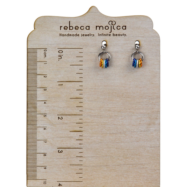 AroAce Pride - Tiny Flag Earring Studs
