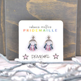 Demigirl Pride - Tiny Flag Earring Studs