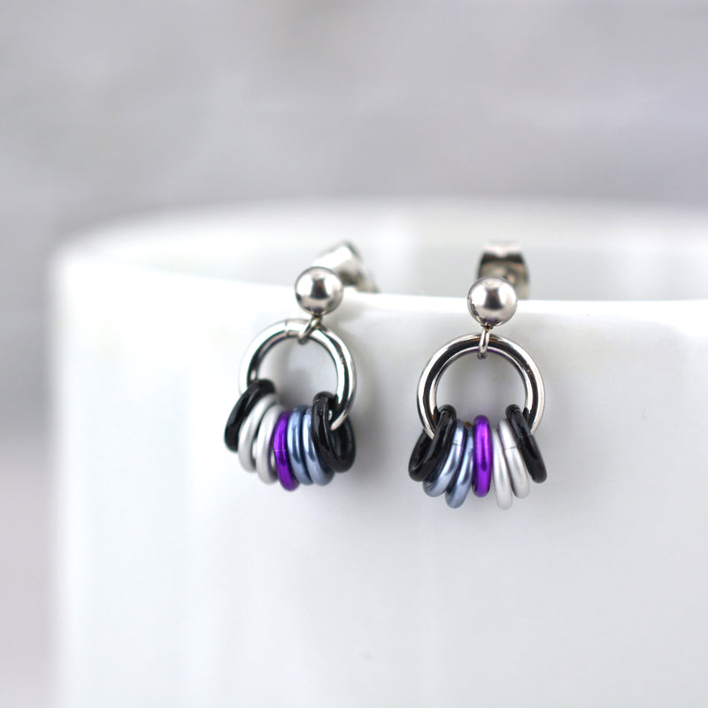 Demisexual Pride - Tiny Flag Earring Studs