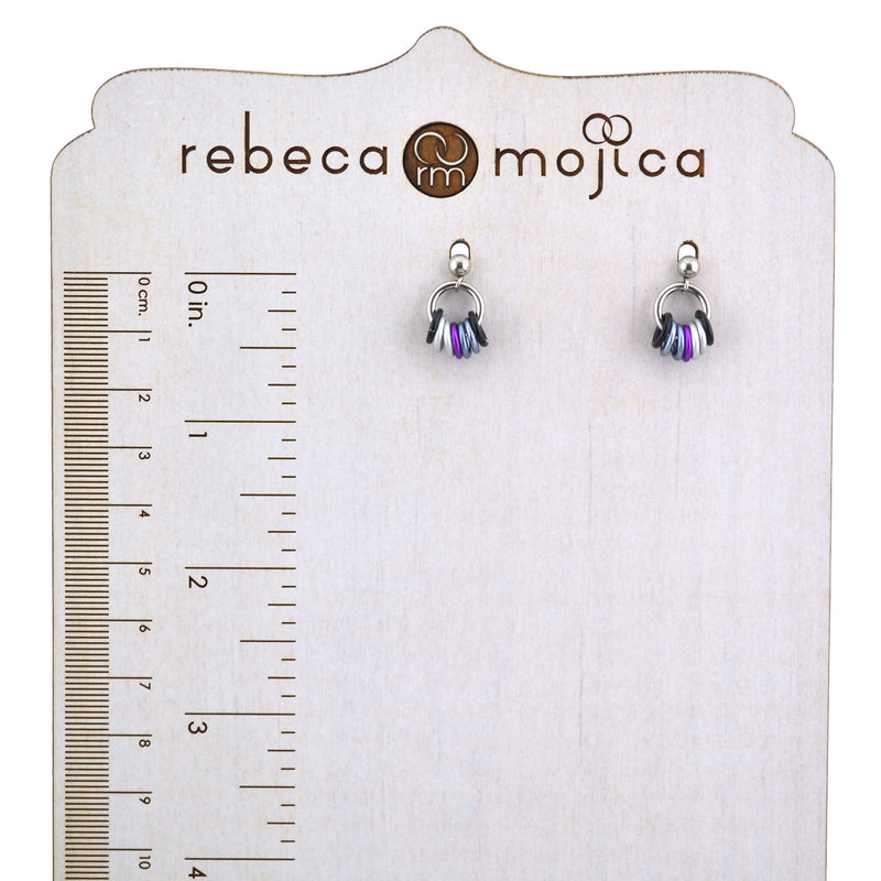 Demisexual Pride - Tiny Flag Earring Studs