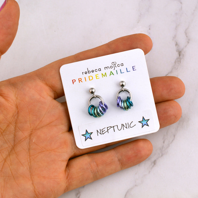 Neptunic Pride - Tiny Flag Earring Studs