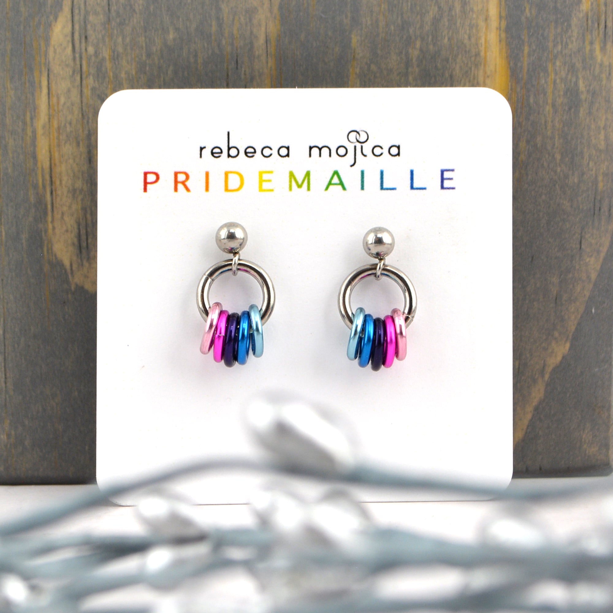 Omnisexual Pride Tiny Flag Earring Studs