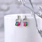 Panromantic Pride - Tiny Flag Earring Studs