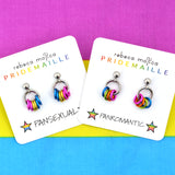 Pansexual Pride - Tiny Flag Earring Studs