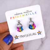 Pansexual Pride - Tiny Flag Earring Studs