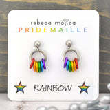 LGBTQIA+ Pride Tiny Hoop Flag Earrings - Pick Your Flag, 50+ Flags to Choose From