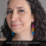 Lesbian Pride - Medium Mesh Earrings