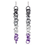 Asexual Pride - Long Orbital Earrings