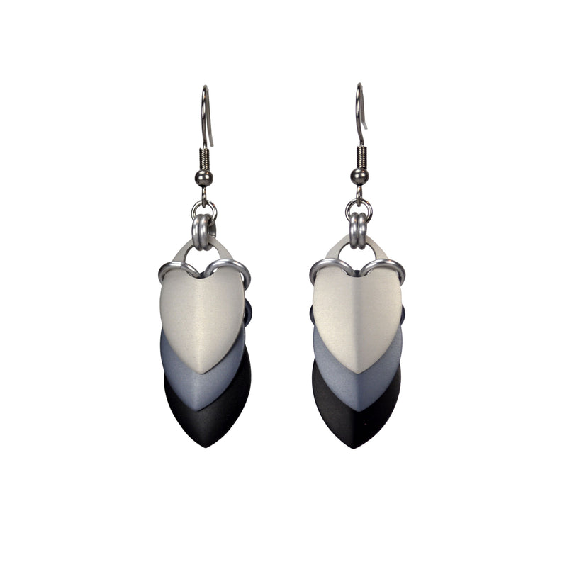 Chevron (Short) Earrings - Industrial Ombre