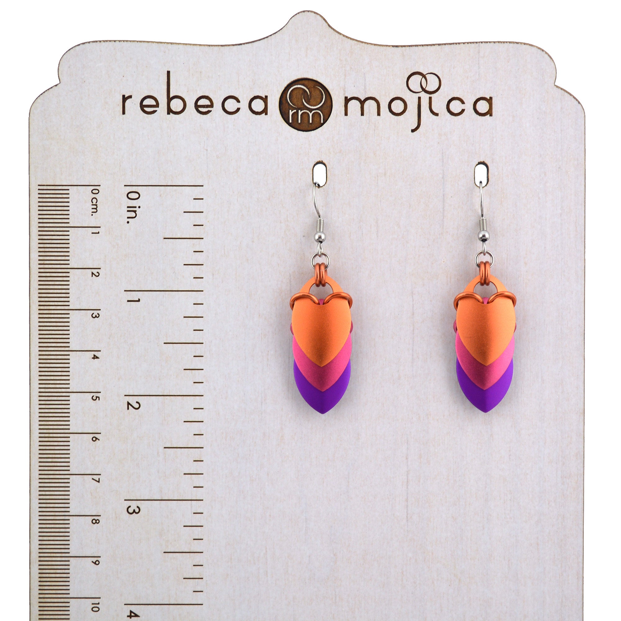 Chevron (Short) Earrings - Pink Sunrise