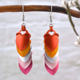 Lesbian Pride - Chevron Earrings